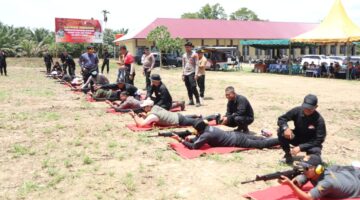 Latihan Bersama Polres Aceh Tenggara dan Perbakin, Tingkatkan Profesionalisme dan Kemahiran Menembak Personel