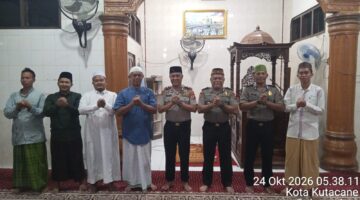 Perkuat Silaturahmi dan Kedekatan dengan Masyarakat, Kapolres Aceh Tenggara Diwakili Wakapolres Laksanakan Subuh Keliling di Masjid Al Muchlisin Pasbel